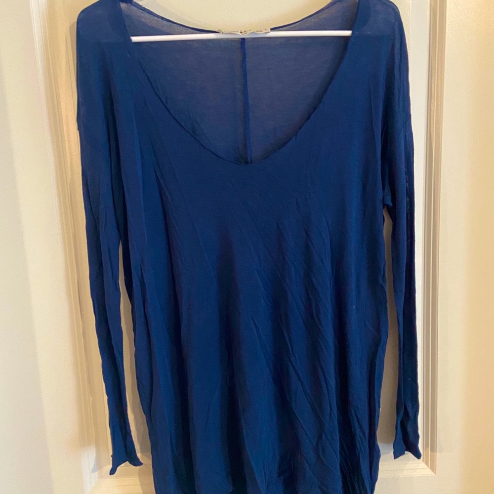 Sheer long sleeve shirt